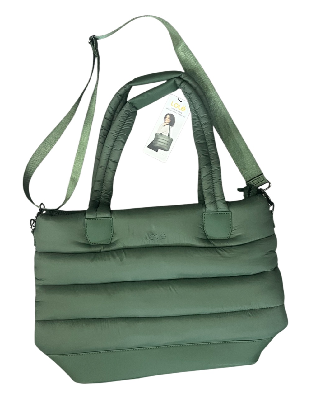 NWT Lole Puffer Tote Bag Green
